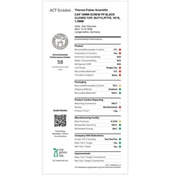 Fisherbrand 13 mm PP skruvtätning, svart, sluten topp, 13-425 gänga, monterad septum Gr&aring;, Rött, Svart | Buy Online | Fisher Scientific